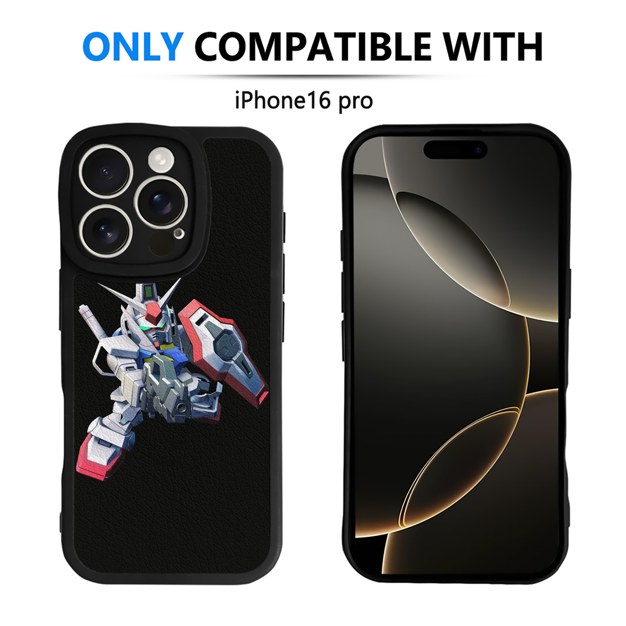 （画像用） 機動戦士ガンダム Mobile Suit Gundam 【iPhone 16シリーズ対応】シリコンスマホケース（レザー調） 材質：シリコン